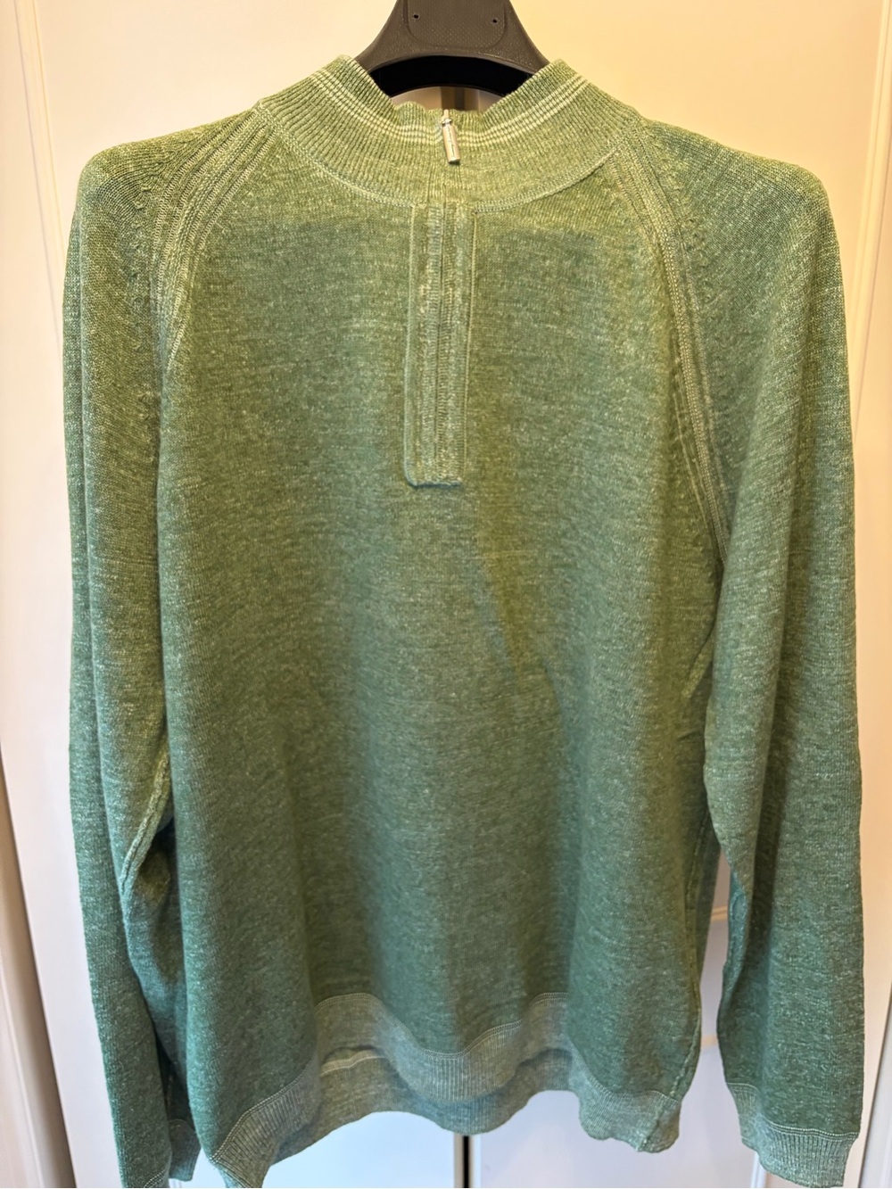 Tommy Bahama Men's Green Half-Zip Sweater - Casual Knit Pullover XXL